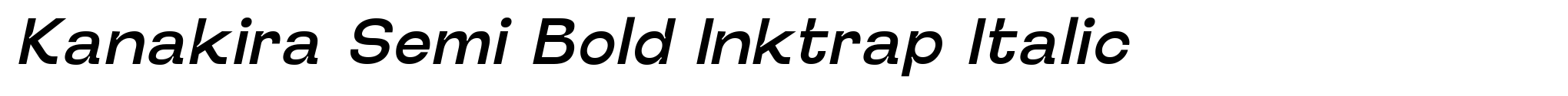 Kanakira Semi Bold Inktrap Italic image